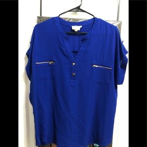 blue blouse size 1X